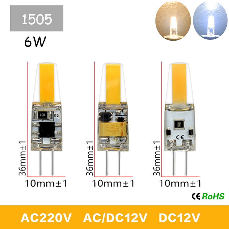 10 / LED G4 1505 6W 9W  AC/DC 12V 220V LED ..